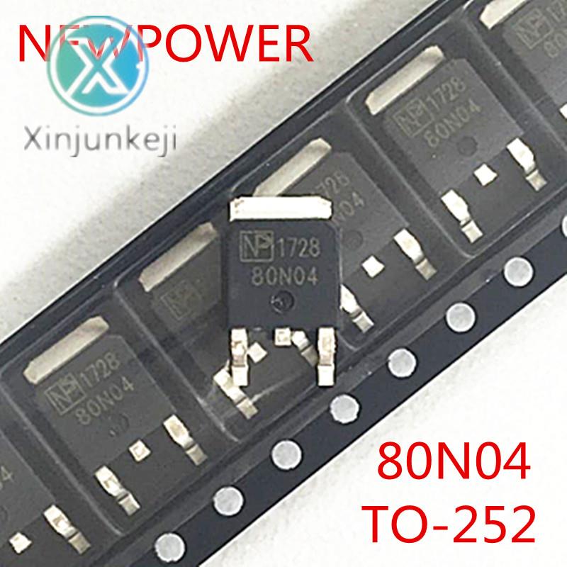 20pcs  ο NPD80N04 TO-252 MOSFET-N 40V 75A NEWPOWER 80N04